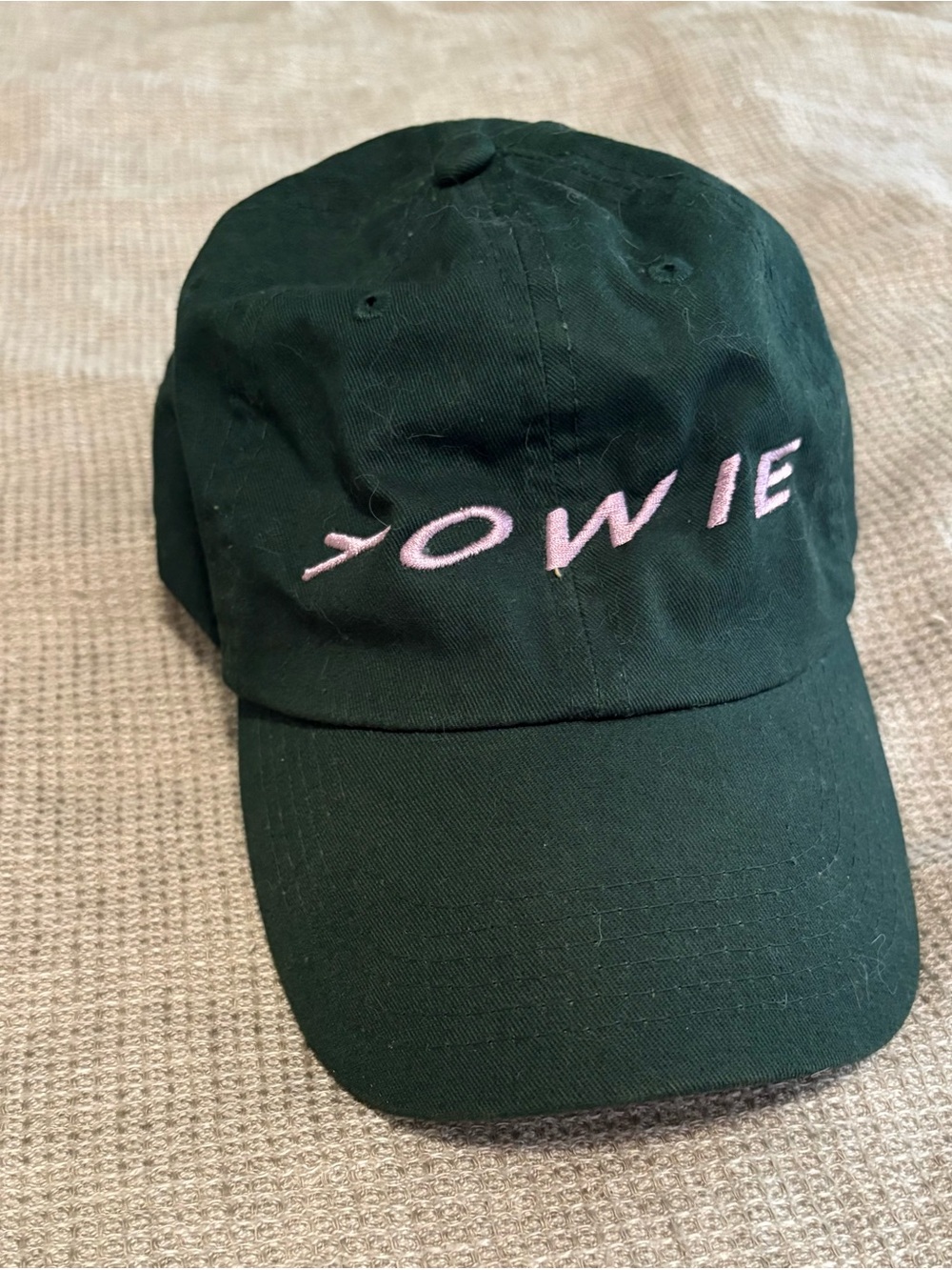 Yowie Dark Green Baseball Cap with Pink Embroidered Logo